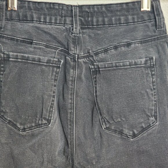 Forever 21 Black Cotton Poly Span High Waist 5 Pocket Stretch Skinny Jeans Sz 25 - Picture 12 of 16